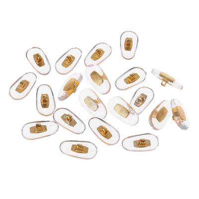 10 Pairs Golden PVC Glasses Anti Slip Aluminum Conductor Silver Nose Pads Eye Glasses Nose Pads On