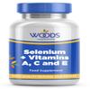 Woods Supplements - 10,000mg High Strength Selenium + Vitamins 360x Vegan Tablets. Antioxidant Supplement with Vitamin A, C and E for Immune System, Thyroid Support and Healthy Hair and Nails view 1
