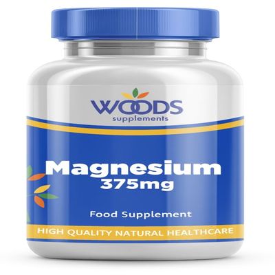Woods Supplements - 375mg High Strength Magnesium Citrate 180x Vegan Tablets. High Absorption Magnesium Mineral Complex for Energy Production, Muscles, Nervous System & Heart Health