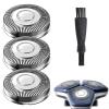 3 Pack SH71 Replacement Heads Compatible with Philips, Series 7000 Shaver Heads Replacement with Cleaning Brush, Wet Dry Shaver Accessories for Series 7000(S7xxx) Angular-Shaped S5000 S6600 & S6800