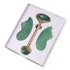 1Set Facial Massage Roller Guasha Board Double Heads Jade Stone Face Lift Body Skin Jade Roller view 2