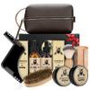 EXREIZSTUpgraded Beard Grooming Kit for men,Beard Care Kit for men,with 2Beard Growth Oil,Balm,Brush,Comb,Shaving Soap,Storage,suitable for Birthday Gifts for Men Him Dad Husband Brother Boyfriend view 1