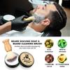 EXREIZSTUpgraded Beard Grooming Kit for men,Beard Care Kit for men,with 2Beard Growth Oil,Balm,Brush,Comb,Shaving Soap,Storage,suitable for Birthday Gifts for Men Him Dad Husband Brother Boyfriend view 3