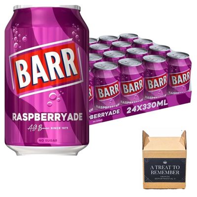 Fizzy Drink Cans, No Sugar, 330ml - Pack Of 24 (24x, Raspberryade, Low Sugar)