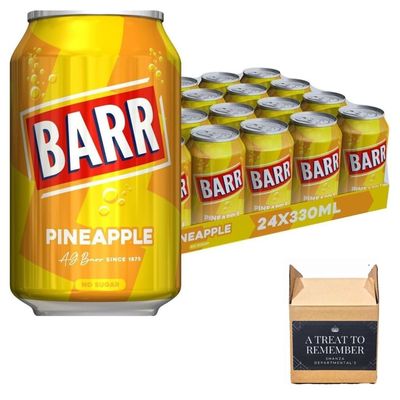 Fizzy Drink Cans, No Sugar, 330ml - Pack Of 24 (24x, Pineapple No Sugar)