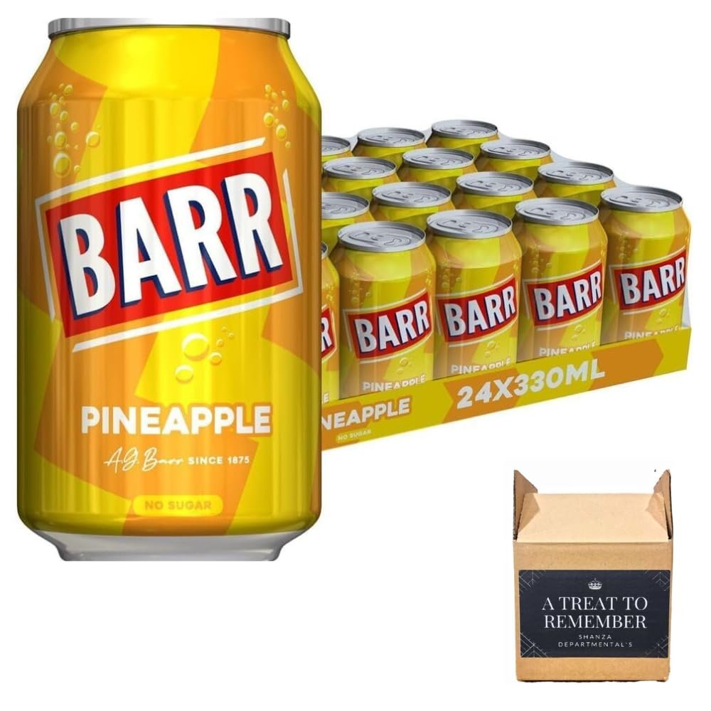 Fizzy Drink Cans, No Sugar, 330ml - Pack Of 24 (24x, Pineapple No Sugar)