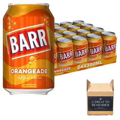 Fizzy Drink Cans, No Sugar, 330ml - Pack Of 24 (24x, Orangeade)