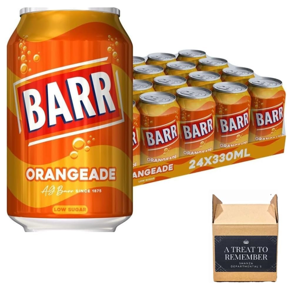 Fizzy Drink Cans, No Sugar, 330ml - Pack Of 24 (24x, Orangeade)