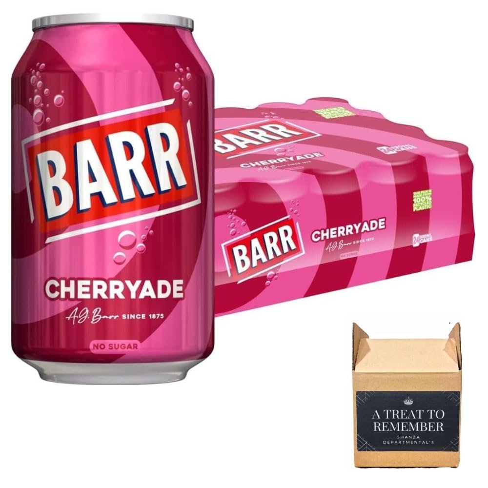 Fizzy Drink Cans, No Sugar, 330ml - Pack Of 24 (24x, Cherryade, Zero No Sugar)