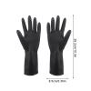 Hair Dye Gloves, 1 Pair Reusable Rubber Gloves, Black Latex Gloves, Hair Dyeing Gloves, Accessories for Salon Baber view 2