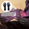Hair Dye Gloves, 1 Pair Reusable Rubber Gloves, Black Latex Gloves, Hair Dyeing Gloves, Accessories for Salon Baber view 3