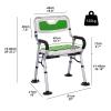 Foldable Shower Chair,Folding Bath Chair with Arms & Back,Portable Shower Stool Seat Height Adjustable,Non-Slip Feet Bath Seat Chair Suitable for Seniors Elderly Handicap Disabled,120kg (A) view 4