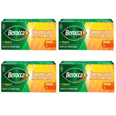 Berocca Immuno 15s X 4 Packs (60 Tablets)
