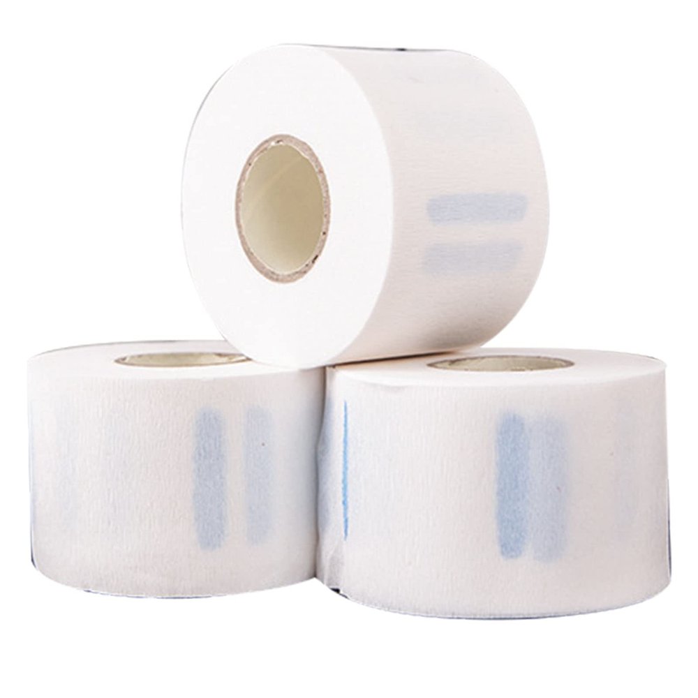 5 Rolls Neck Strips White Professional Stretchy Barber Neck Strips Paper Hairdressing Tool for Hair Cutting