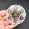 6cm Natural Selenite Slice Crystal Stone Slab Tree of Life Charging Plate Home Decor Gift view 1