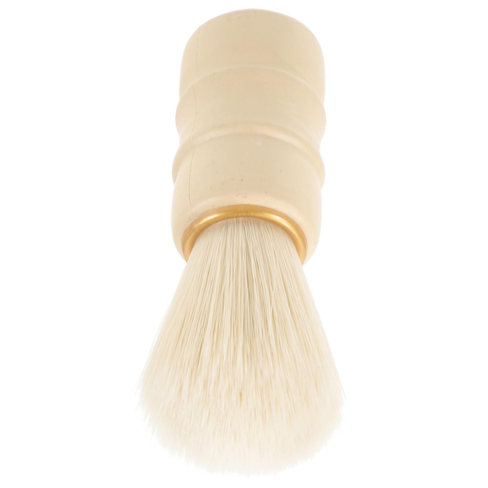Gogogmee Men Beard Brush Manual Shaving Brush for Beard Care Easy to Use Clean Design Grooming Tool for Hair Salon Home Use Versatile Shaving