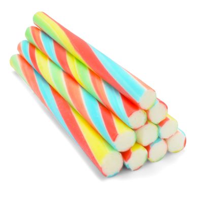 Wyeland Confectionery Traditional Handmade Rock Candy Sticks/Blackpool Rock - Fruit Rainbow Flavour, 30 Sticks