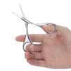 Akozon Nose Hair Scissors Stainless Steel Rounded Tip Scissors for Eyebrows Nose Moustache Beard (MJ-WB010) view 3