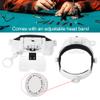 Headband Magnifying Glass Helmet with 5 Lenses, USB Charge LED Light for Jewelry Repair, Watch Repair view 4