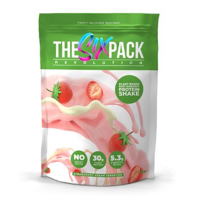 The Six Pack Revolution Vegan Post Workout Shake  Strawberry Cream  1.2kg, 30 Servings  25g Protein  No Sugar  Gluten Free  Plant-Based Recovery for Lean Strength, Tone & Energy