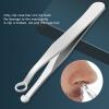 Nose Hair Trimming Tweezers, Stainless Steel Friendly Round Tip Easy Cut Nose Hair Tweezers for Noses Sideburns Brow Body view 4