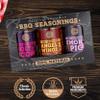 Classic Selection of Premium BBQ Seasonings - Holy Cow, Angels Wings, Smoky Pig BBQ Rubs | Pack of 3 | 100% Natural | Great Foodie Gift view 2