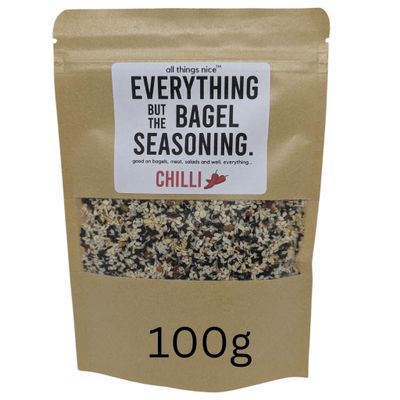 Chilli Everything But The Bagel Seasoning Mix, 100g, Season Meats, Eggs and More, Mixed Spices For Everything