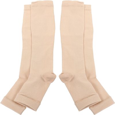 2 Pairs Support Package Nylon Socks Elastic Tube Socks Outdoor Sports Calf Stock Casual Socks Nylon silk/1363