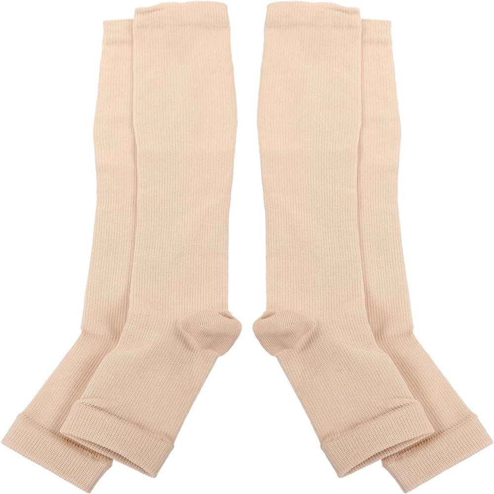 2 Pairs Support Package Nylon Socks Elastic Tube Socks Outdoor Sports Calf Stock Casual Socks Nylon silk/1363