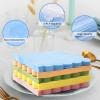 100 Pastel Rainbow Scalloped Cocktail Napkins, 3 Ply 5 x 5 Inch Beverage Napkins Paper Napkins Disposable Luncheon Napkins for Wedding Birthday Party Bridal Anniversary Baby Shower view 3