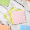 100 Pastel Rainbow Scalloped Cocktail Napkins, 3 Ply 5 x 5 Inch Beverage Napkins Paper Napkins Disposable Luncheon Napkins for Wedding Birthday Party Bridal Anniversary Baby Shower view 4