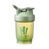 Vllcsla Protein Shaker Bottle Small 350ml BPA Free Leak-proof with Mixing Ball and Measurements, Odourless Mini Water Bottle for Protein Shake, Convenient Carry Handle, Dishwasher Safe (Green) view 1
