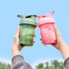 Vllcsla Protein Shaker Bottle Small 350ml BPA Free Leak-proof with Mixing Ball and Measurements, Odourless Mini Water Bottle for Protein Shake, Convenient Carry Handle, Dishwasher Safe (Green) view 2