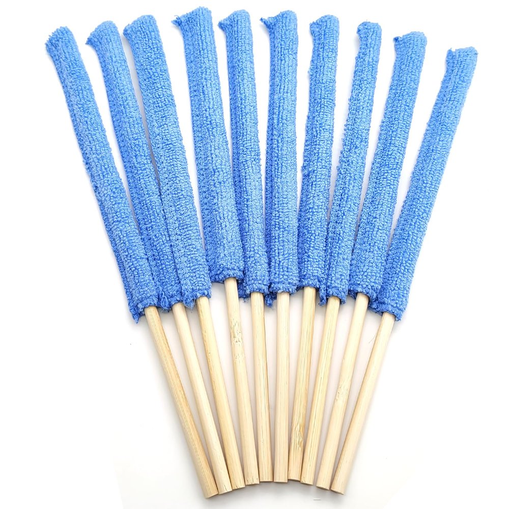 10PCS Mini Detail Dusters for Cleaning, Microfiber Detail Duster Sticks, Crevice Cleaning Tool Brush, Gap Dust Cleaner for Cleaning Home Car Vent Window Fan Blind