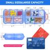Travel Pill Organizer with 189 Medicine Labels, 10 Compartments Small Pill Case Compact and Portable Travel Pill Box for Airplane Car Purse Nurse Vacation Essentials (Blue, 1 Pack) view 2