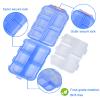 Travel Pill Organizer with 189 Medicine Labels, 10 Compartments Small Pill Case Compact and Portable Travel Pill Box for Airplane Car Purse Nurse Vacation Essentials (Blue, 1 Pack) view 4