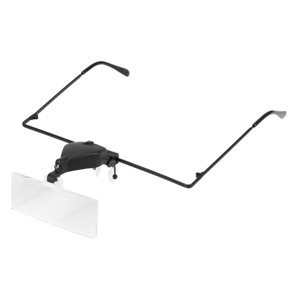 1.5X 2.5X 3.5X Eyeglass LED Magnifier Hands Head Eyelash Extension Magnifying Glass, for Jewelry Watch Repair