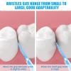 Aruatu 2 Pack 2 in 1 Interdental Brushes, Dental Brushes with Floss Stick Silicone Tooth Picks Floss Sticks for Narrow Gaps Braces Oral Cleaning (Blue) view 3