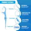 Aruatu 2 Pack 2 in 1 Interdental Brushes, Dental Brushes with Floss Stick Silicone Tooth Picks Floss Sticks for Narrow Gaps Braces Oral Cleaning (Blue) view 4