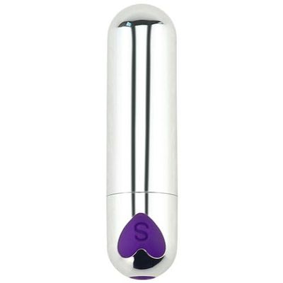 10 Modes Quiet Powerful Handheld Electric Bullet Massage Tool for Woman Sports Recovery Muscle Aches Pain Foot Massage Relax,Pocket Travel Personal Bullet Rod Portable Massage Ball B8OL (Silver)