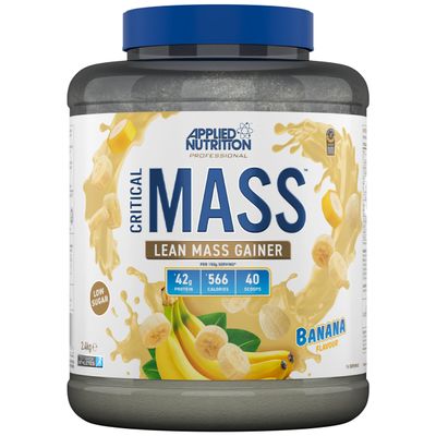 Applied Nutrition Critical Mass Professional - Weight Gain Protein Powder, High Calorie Weight Gainer, Lean Mass (2.4kg - 16 Servings) (Banana)