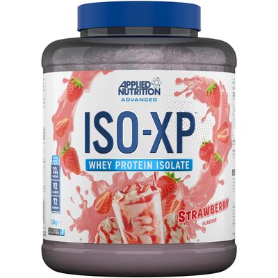Applied Nutrition ISO-XP Whey Protein Isolate  Over 21g Protein, Low Carb, Low Fat, BCAA-Rich, Fast Absorption, Soy-Free, Halal-Certified (1.8kg - 72 Servings) (Strawberry)