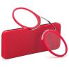 AQUASHIELDING Armless Reading Glasses, Light Classic Pin Nose Reading Glass Magnifier Retro Portable Comfortable Reading Glass Hyperopia for Men Women,+150,Red view 1