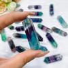 1PC Natural Crystal Ranbow Fluorite Double Point Tower Polished Raw Stone Tower Crystal Tower Gift view 4
