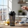 BURAKH Protein Shaker Bottle 700ml with Mixer Ball & Supplement Storage Compartments  Leakproof Gym Shake Cup for Protein Powder & Creatine (With Out Ball) view 2