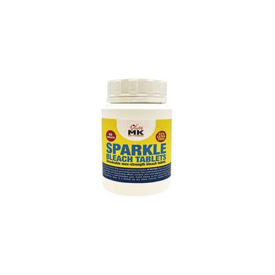 2 X Sparkle Bleach Toilet Tablets- clean and disinfect in one operation for work surfaces, floors, walls, bins, toilets, baths etc- 33% Extra Free - 80 Tablets in total