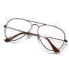 TWINKLE TWINKLE Big Lens Reading Glasses 80s Police Pilot Classic Stylish Large Lens Double Bridge Metal R3025(1 Pair Brown +1.50 Magnification) view 3