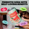Living Things Prebiotic Soda - Gut Health & Low Calorie Drink - 12 x 330ml Cans - High in Fibre - Watermelon & Lime view 2