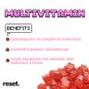 Reset This. Multivitamin Gummies 60 Vegan Strawberry Flavour Chewable Gummy Vitamin C & D, B12, B6, Essential Vitamins & Minerals, Reduces Tiredness & Fatigue Gluten Free Natural Flavours Prebiotic view 3
