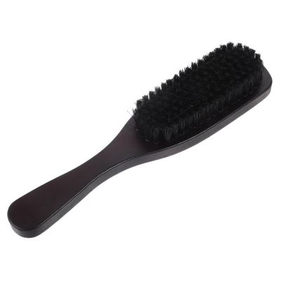 Healeved Mens Hair Brush and Beard Grooming Brush Boar Bristles and Wooden Handle for Curly Hair and Beard Care